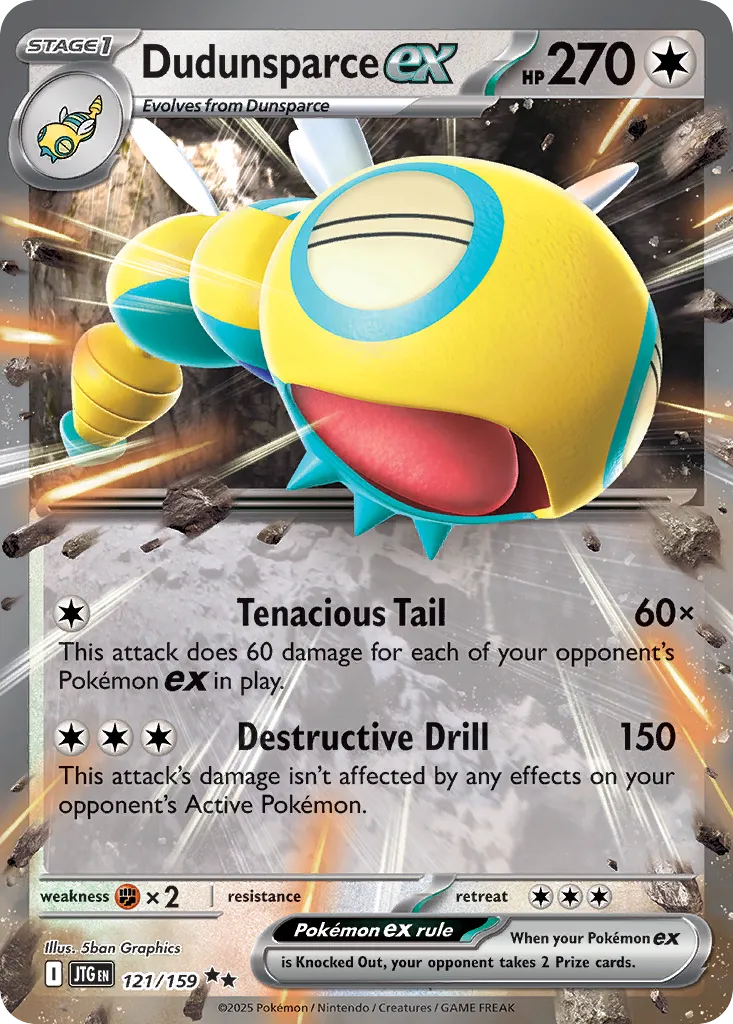 Dudunsparce ex - 121/159 - Double Rare (Español Latino Foil NM)