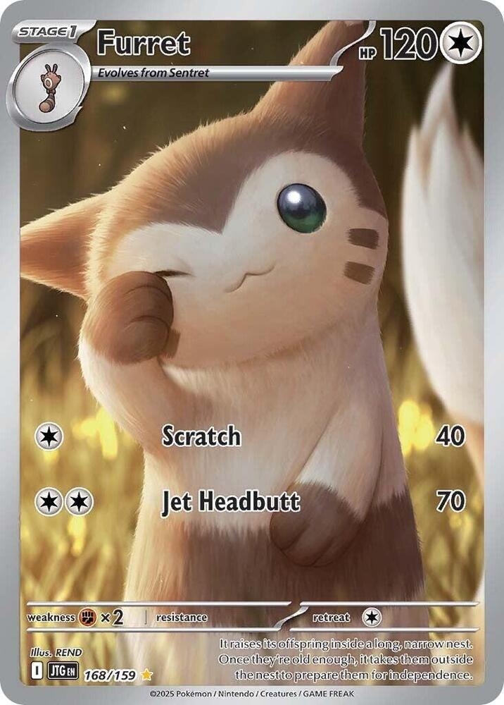Furret - 168/159 - Illustration Rare (Inglés Foil NM)