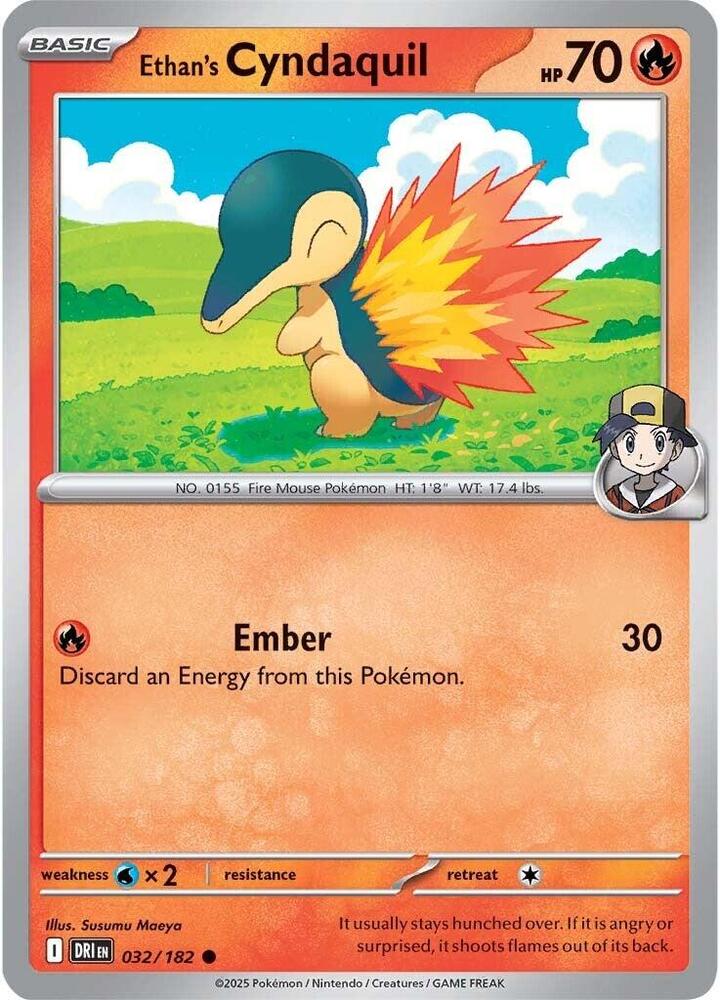 Ethan's Cyndaquil - 032/182 - Common (Inglés NM)
