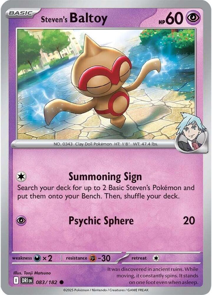 Steven's Baltoy - 083/182 - Common (Español Reverse Holo NM)