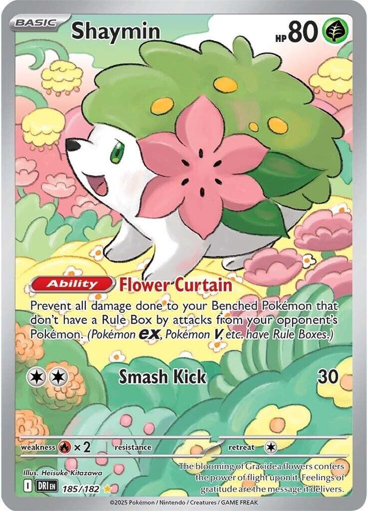 Shaymin - 185/182 - Illustration Rare (Inglés Foil NM)