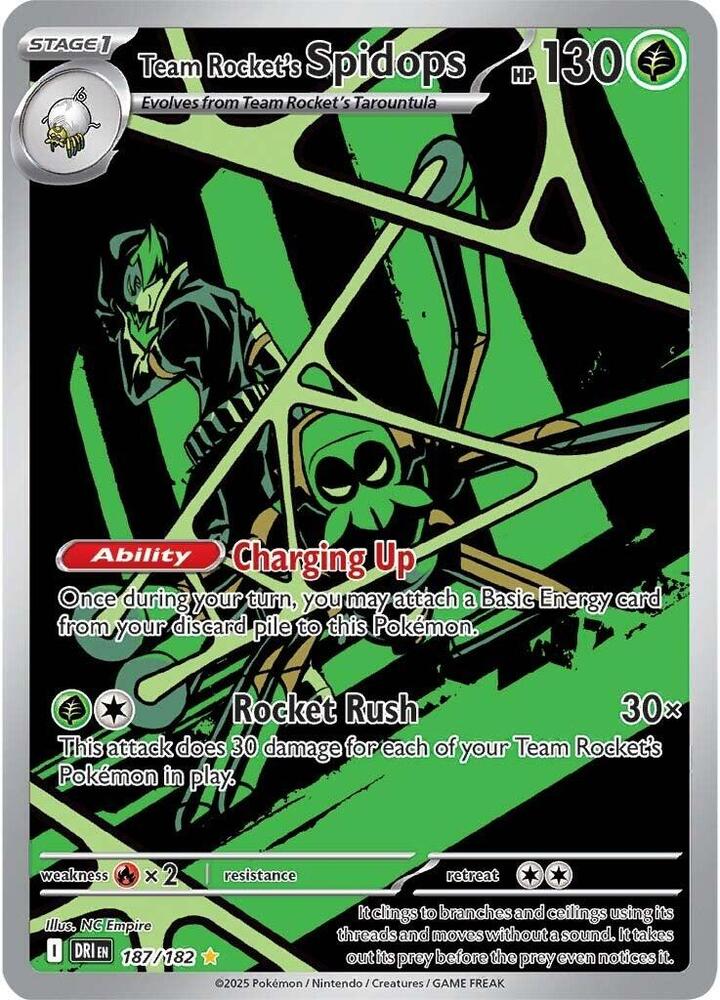 Team Rocket's Spidops - 187/182 - Illustration Rare (Español Foil NM)