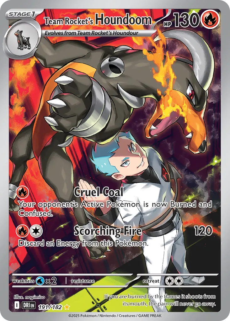 Team Rocket's Houndoom - 191/182 - Illustration Rare (Inglés Foil NM)