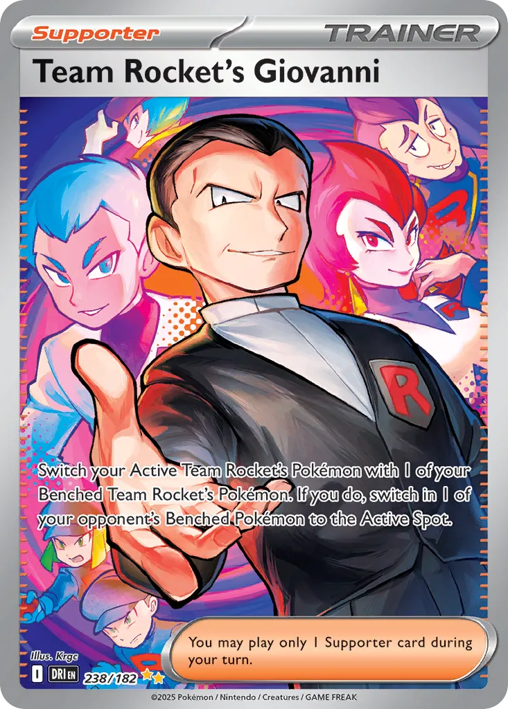 Team Rocket's Giovanni - 238/182 - Special Illustration Rare (Inglés Foil NM)