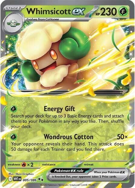 Whimsicott ex - 005/086 - Double Rare (Inglés Foil NM)