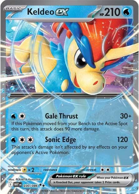 Keldeo ex - 030/086 - Double Rare (Inglés Foil NM)