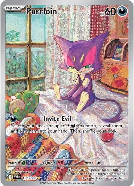 Purrloin - 136/086 - Illustration Rare (Español Latino Foil NM)