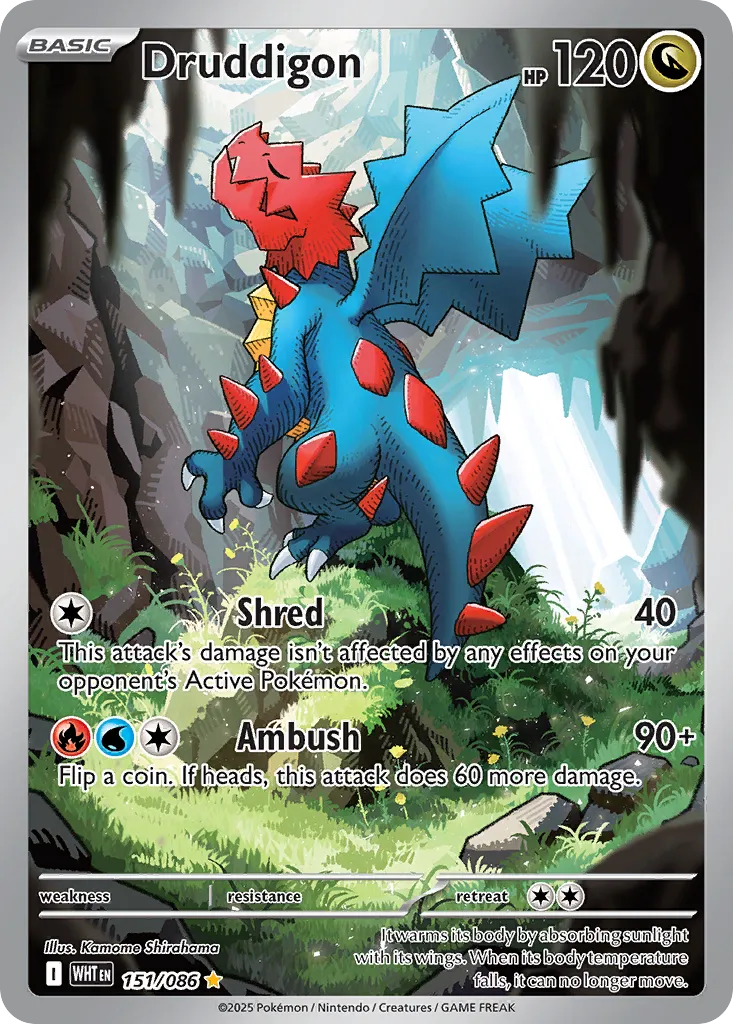 Druddigon - 151/086 - Illustration Rare (Inglés Foil NM)