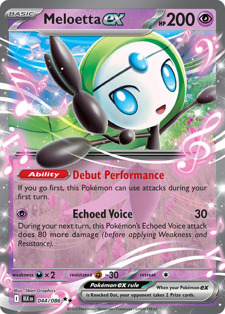Meloetta ex - 044/086 - Double Rare (Inglés Foil NM)