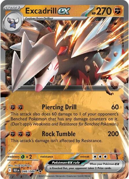 Excadrill ex - 046/086 - Double Rare (Español Latino Foil NM)