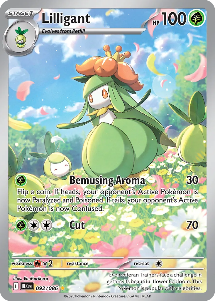 Lilligant - 092/086 - Illustration Rare (Inglés Foil NM)
