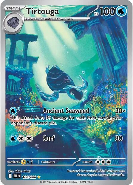 Tirtouga - 106/086 - Illustration Rare (Inglés Foil NM)