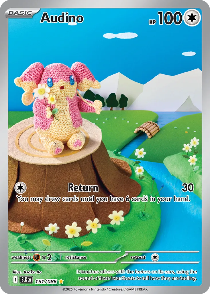 Audino - 151/086 - Illustration Rare (Inglés Foil NM)