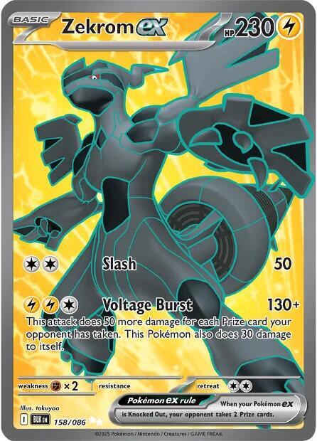 Zekrom ex - 158/086 - Ultra Rare (Inglés Foil NM)