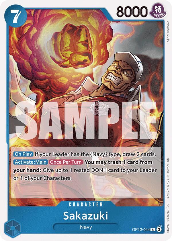 Sakazuki - OP12-044 - Rare Foil (Inglés Foil NM)