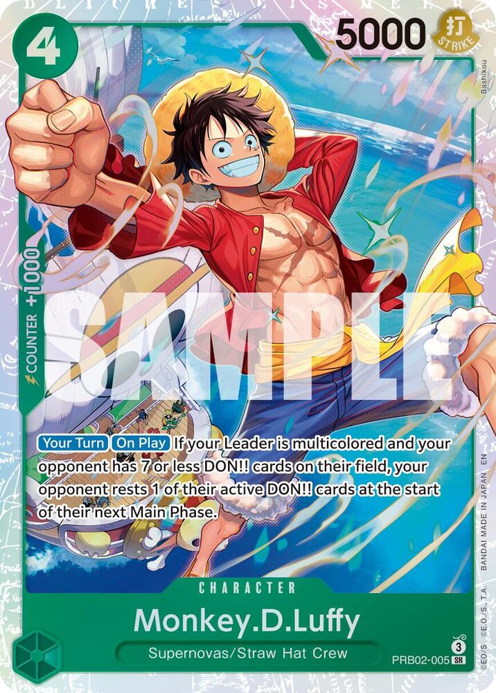 Monkey.D.Luffy - PRB02-005 - PRB02-005 - Super Rare Foil (Inglés Foil NM)