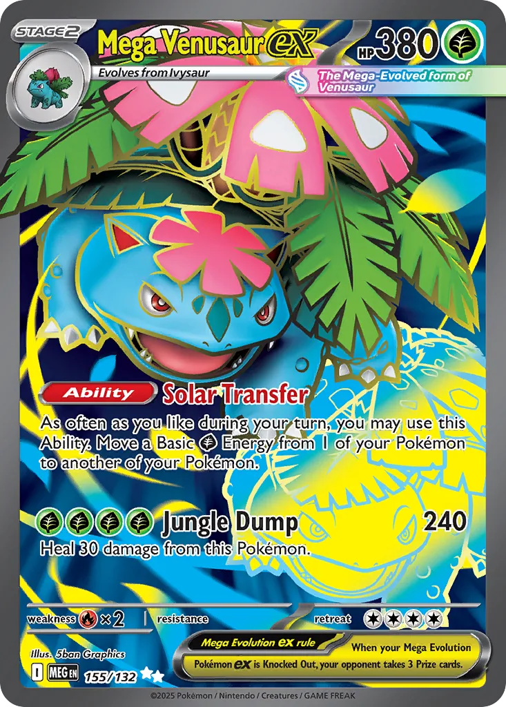 Mega Venusaur ex - 155/132 - Ultra Rare (Inglés Foil NM)
