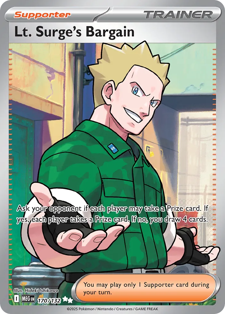 Lt. Surge's Bargain - 170/132 - Ultra Rare (Español Latino Foil NM)