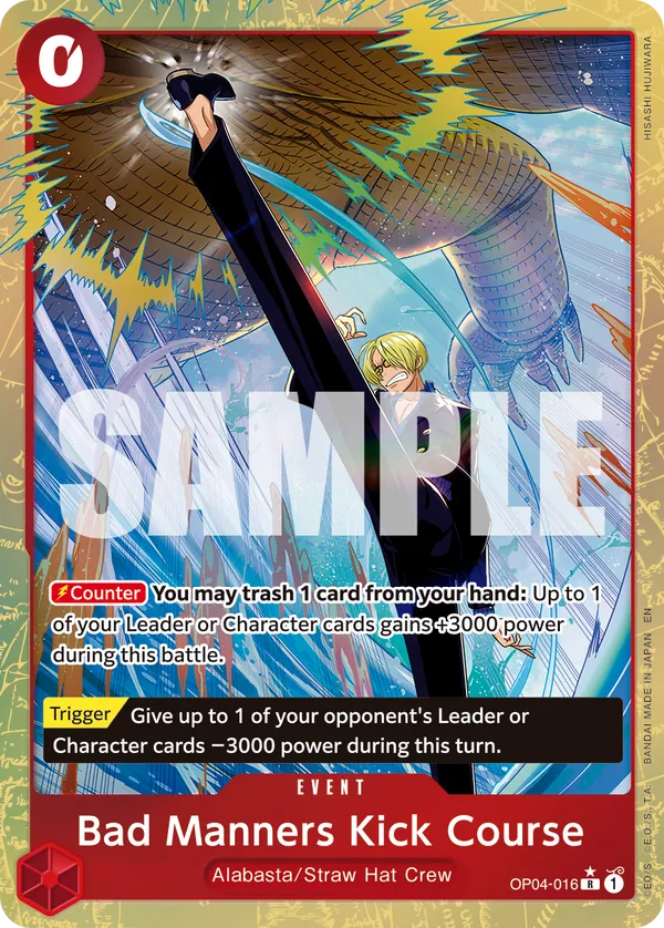 Bad Manners Kick Course (Alternate Art) - OP04-016 - Alternate Art Foil (Inglés Foil NM)