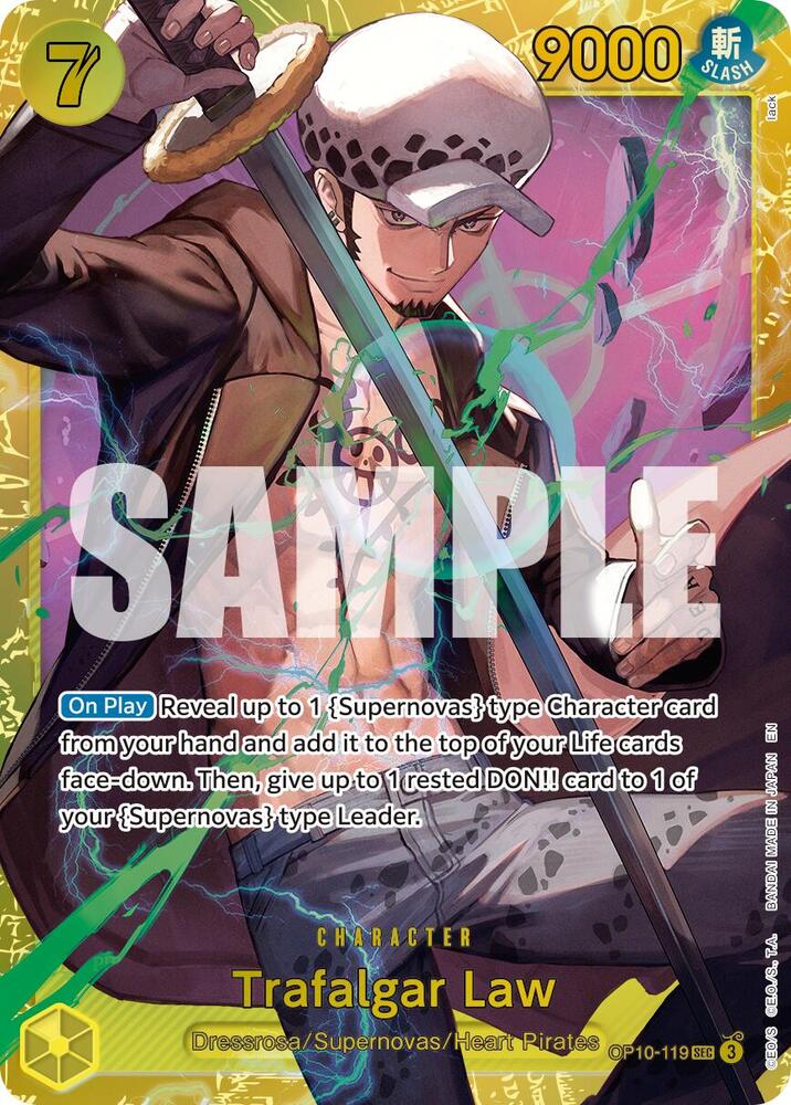 Trafalgar Law - OP10-119 (Reprint) - OP10-119 - Secret Rare Foil (Inglés Foil NM)