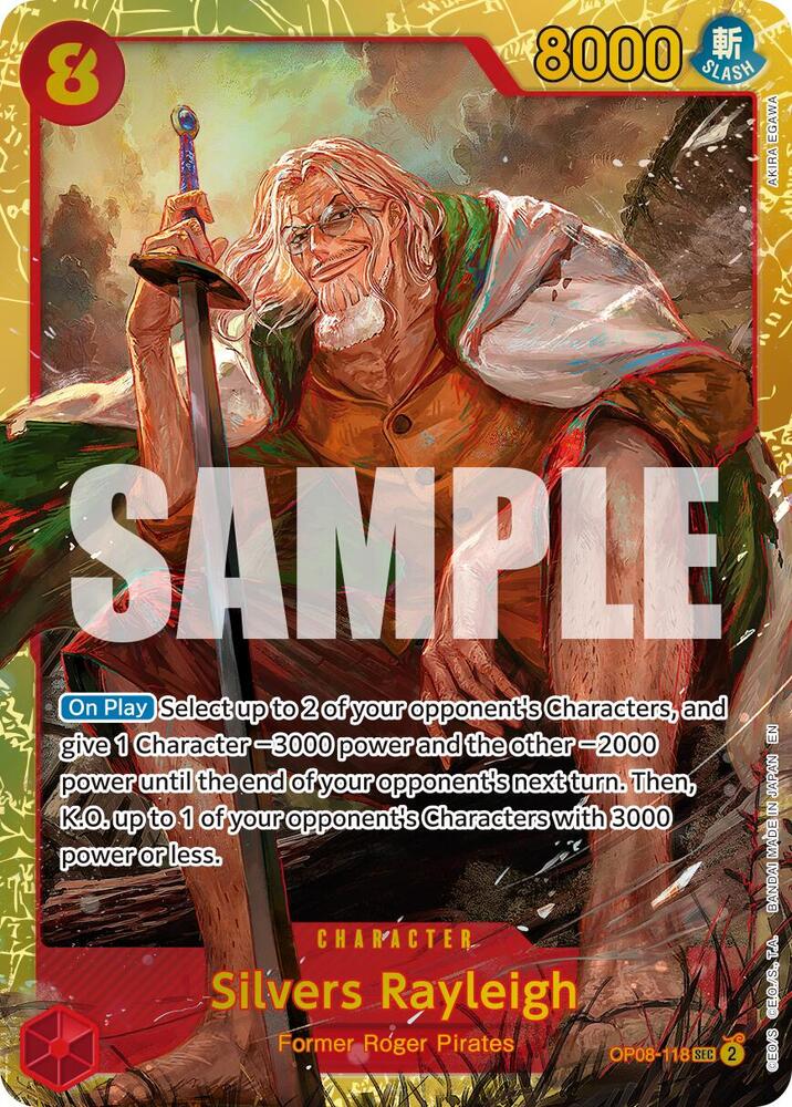 Silvers Rayleigh - OP08-118 (Reprint) - OP08-118 - Secret Rare Foil (Inglés Foil NM)