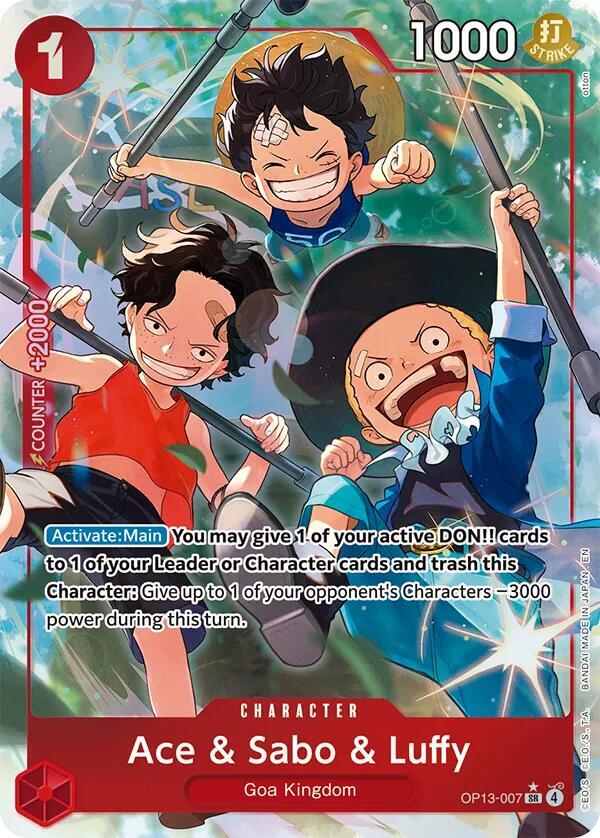 Ace & Sabo & Luffy (Alternate Art) - OP13-007 - Alternate Art Foil (Inglés Foil NM)