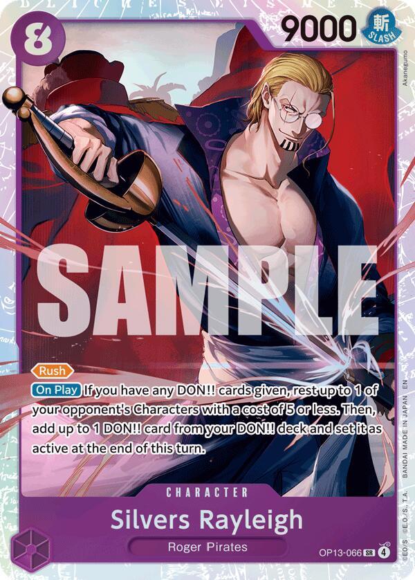 Silvers Rayleigh - OP13-066 - Super Rare Foil (Inglés Foil NM)