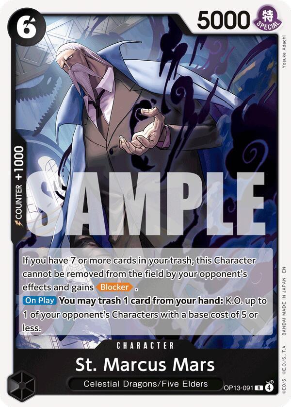 St. Marcus Mars - OP13-091 - Rare Foil (Inglés Foil NM)