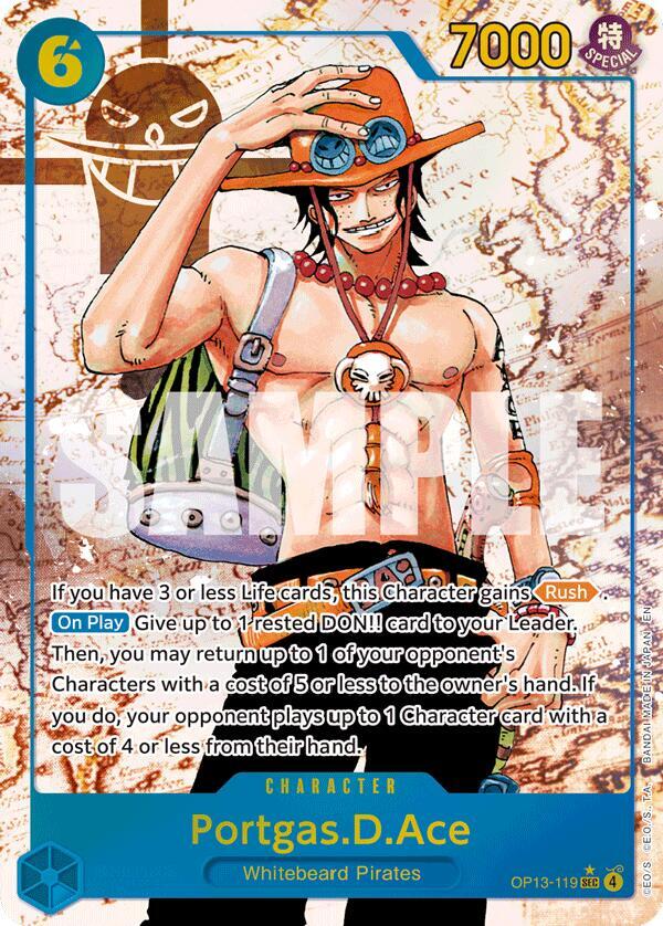Portgas.D.Ace (119) (Parallel) - OP13-119 - Alternate Art Foil (Inglés Foil NM)