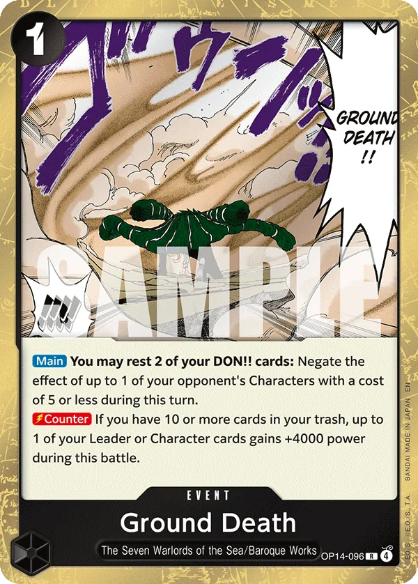 Ground Death - OP14-096 - Rare Foil (Inglés Foil NM)