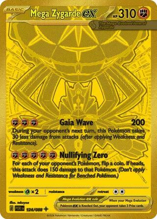 Mega Zygarde ex - 124/088 - Mega Hyper Rare (Inglés Foil NM)