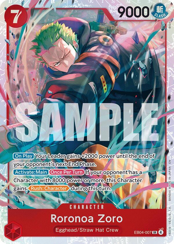 Roronoa Zoro (EB04-007) - EB04-007 - Super Rare Foil (Inglés Foil NM)