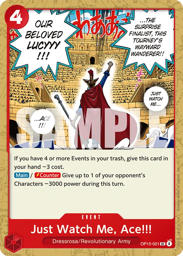 Just Watch Me, Ace!!! - OP15-021 - Uncommon (Inglés NM)