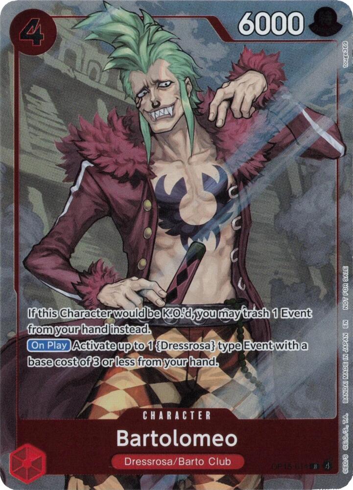 Bartolomeo (Dash Pack) - OP15-014 - Rare Foil (Inglés Foil NM)