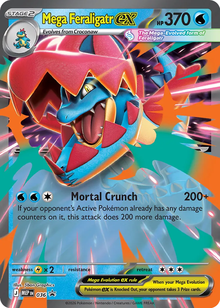 Mega Feraligatr ex - 036 - Promo (Inglés Foil NM)