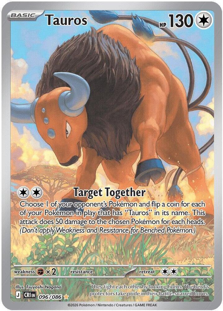 Tauros - 096/086 - Illustration Rare (Inglés Foil NM)