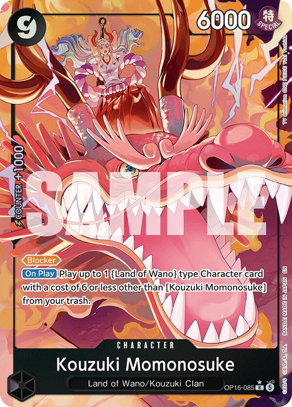 Kouzuki Momonosuke (085) (Alternate Art) - OP16-085 - Rare Foil (Inglés Foil NM)