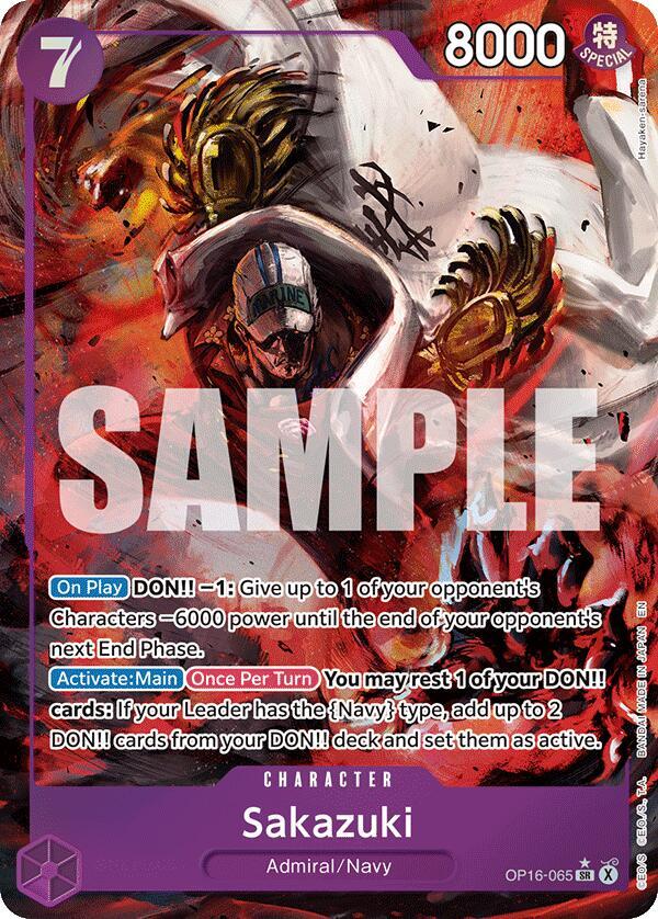 Sakazuki (Alternate Art) - OP16-065 - Super Rare Foil (Inglés Foil NM)