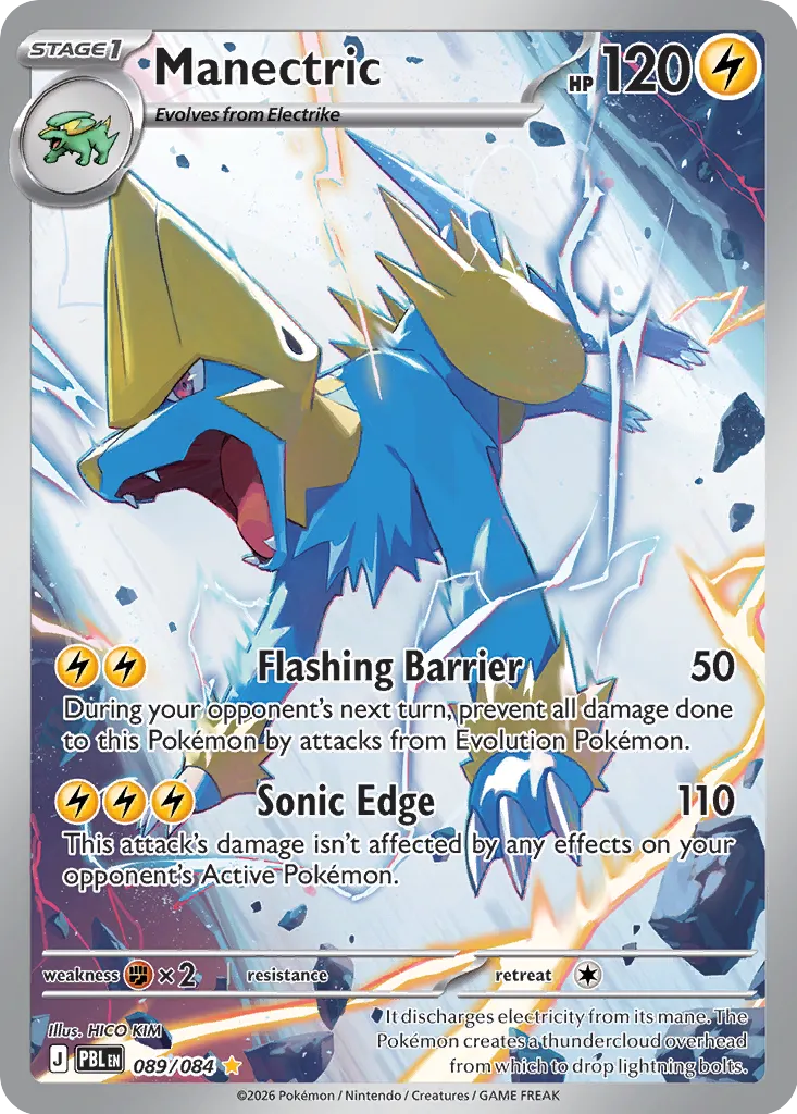 Manectric - 089/084 - Illustration Rare (Inglés Foil NM)