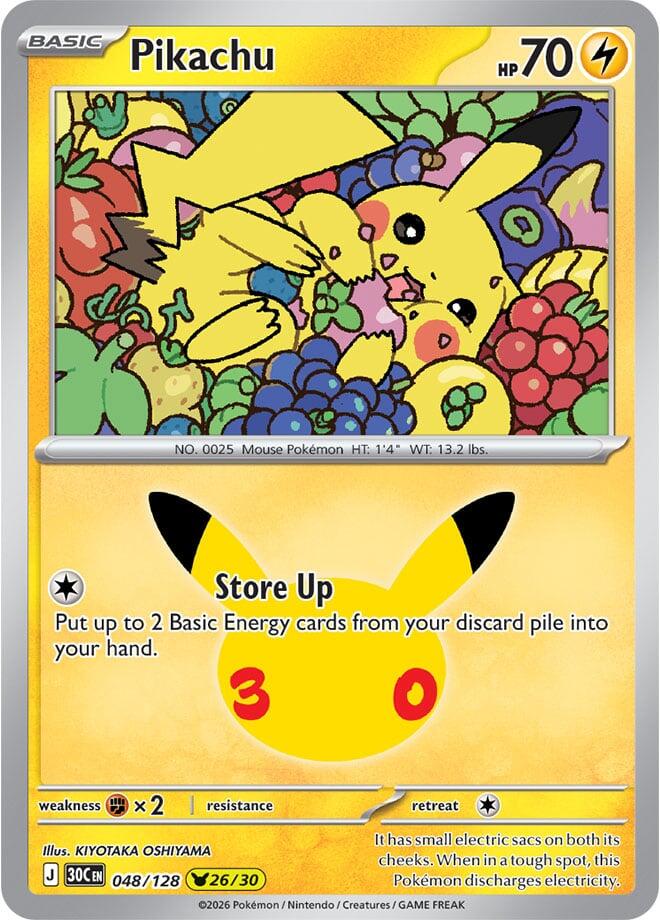 Pikachu - 048/128 - Pikachu Rare (Inglés Foil NM)