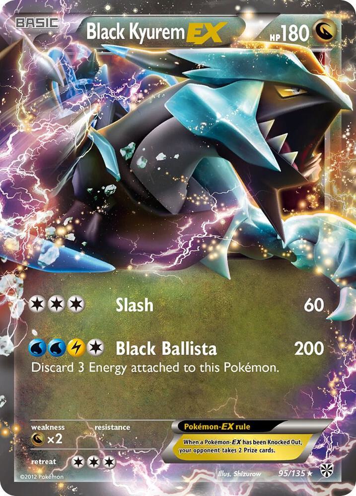 Black Kyurem-EX - 95/135 - Rare Holo EX (Inglés Foil NM)