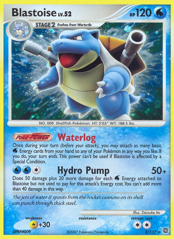 Blastoise - 2/132 - Rare Holo (Inglés Reverse Holo HP)