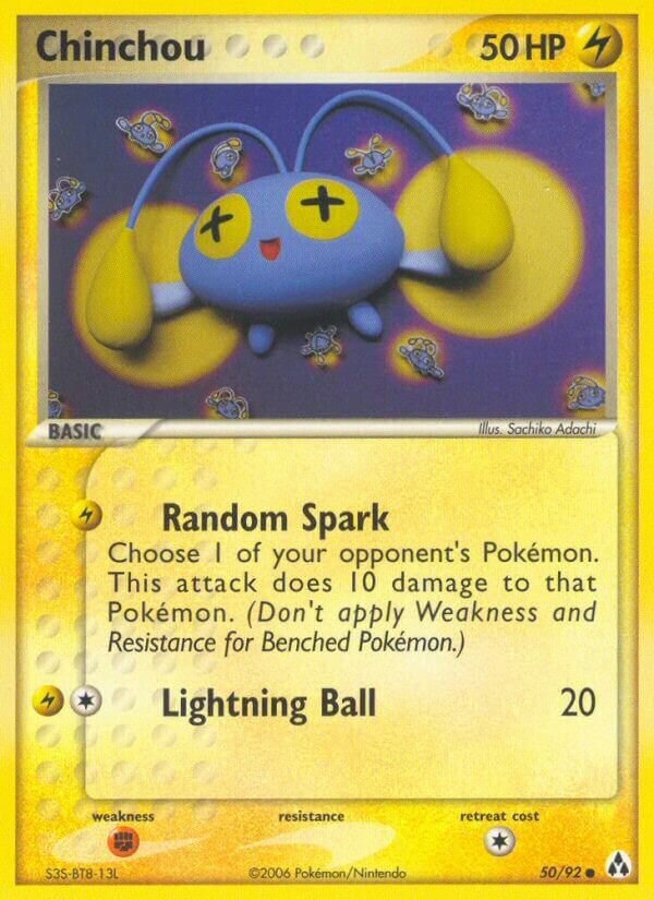 Chinchou - 50/92 - Common (Inglés Reverse Holo MP)