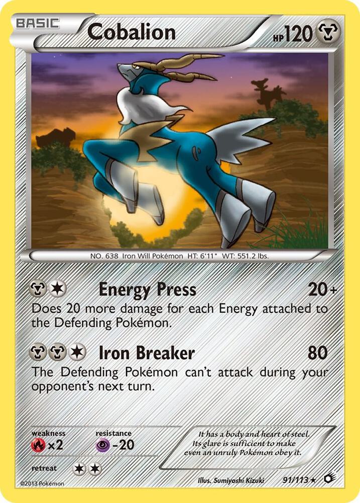 Cobalion - 91/113 - Rare Holo (Inglés Foil NM)