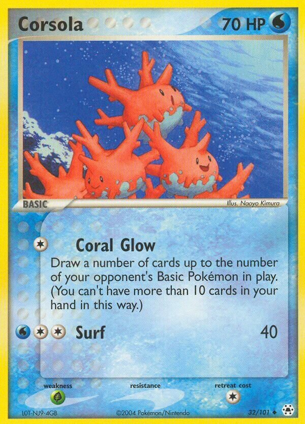 Corsola - 32/101 - Uncommon (Inglés Reverse Holo LP)