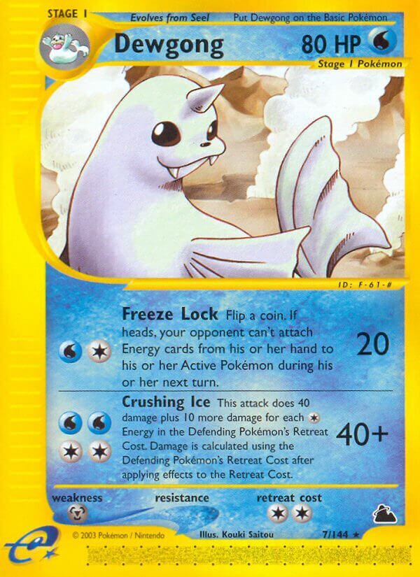 Dewgong - 7/144 - Rare (Inglés LP)