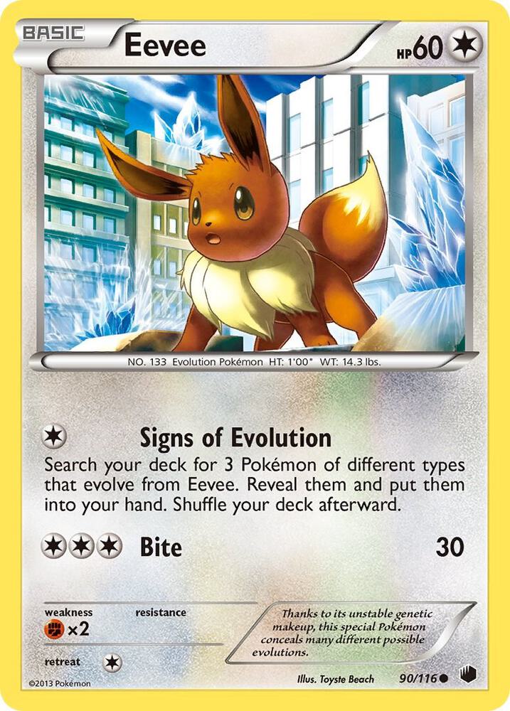 Eevee - 90/116 - Common (Inglés Reverse Holo LP)