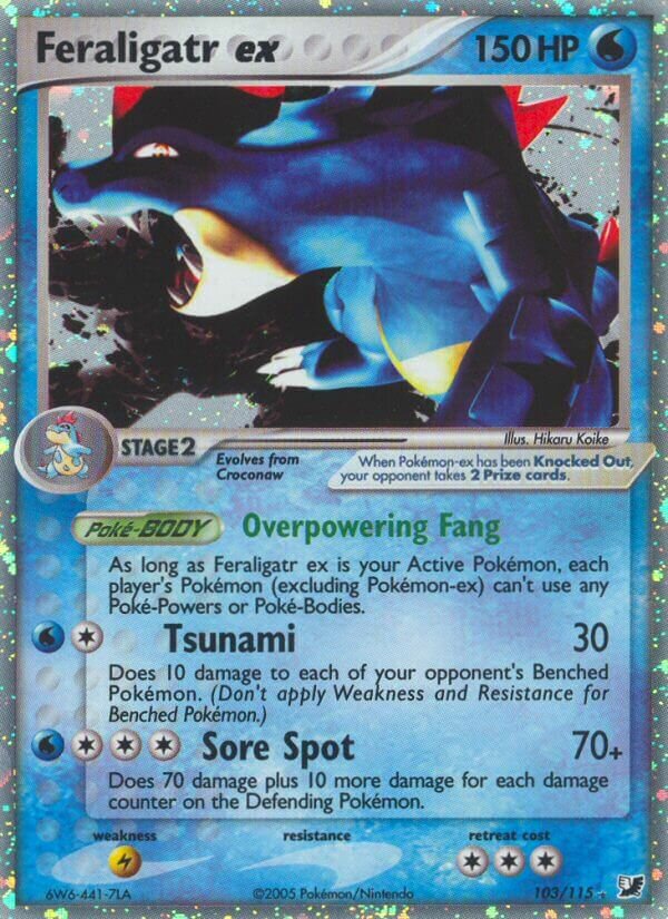 Feraligatr ex - 103/115 - Rare Holo ex (Inglés Foil MP)