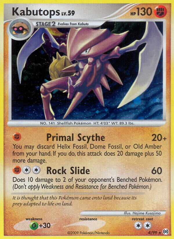 Kabutops - 4/99 - Rare Holo (Inglés Foil LP)