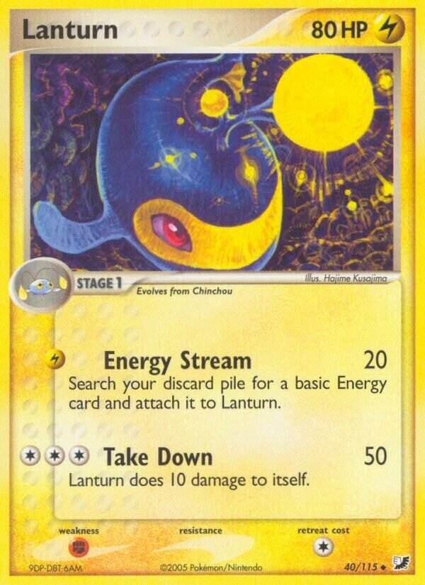 Lanturn - 40/115 - Uncommon (Inglés Reverse Holo MP)